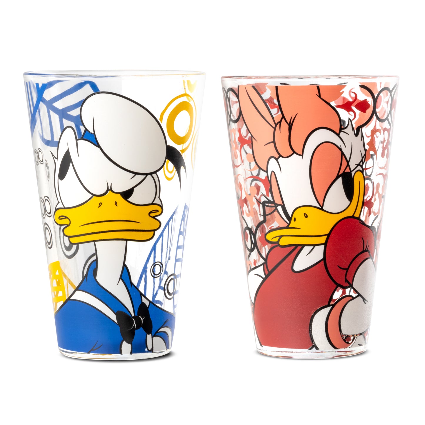 SET 2 PCS GLASS DONALD E DAISY Forever & Ever ML 310.