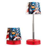 EGAN Marvel Captain America LED Table Lamp 11 cm, Warm Light, Adjustable Height, USB Powered ABS Desk & Night Light