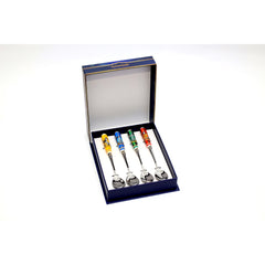 EGAN Harry Potter Teaspoon Set , 4 Pieces (Gryffindor, Slytherin, Ravenclaw, Hufflepuff) , Steel & Ceramic , Collectible Tea & Coffee Spoons , Handwash Only