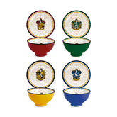 EGAN Harry Potter Bowl Set – 4 Porcelain Bowls 300 ml , Hogwarts Houses Design , Snack, Dessert & Ice Cream Bowls , Gift for Fans