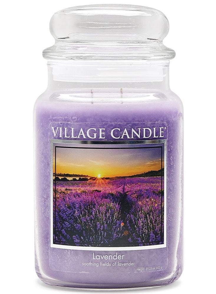 The Village Lavender Candle Large.