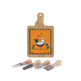 SET CHOPPING BOARD AND CHEESE KNIFE COCORICO