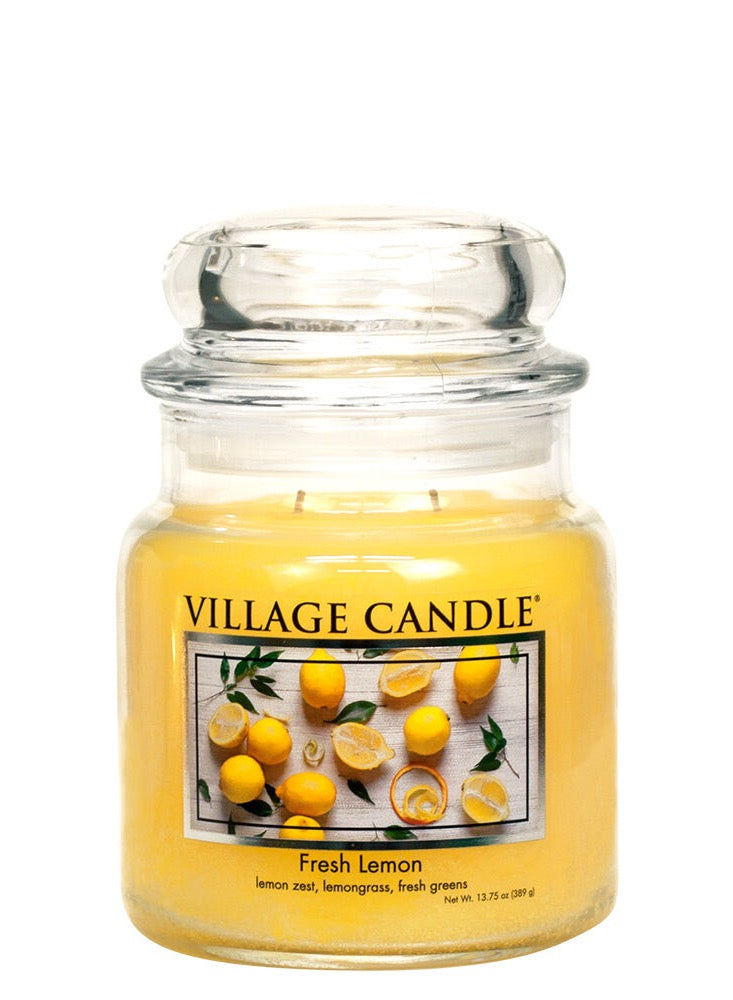 Village Candle Fresh Lemon Medium.