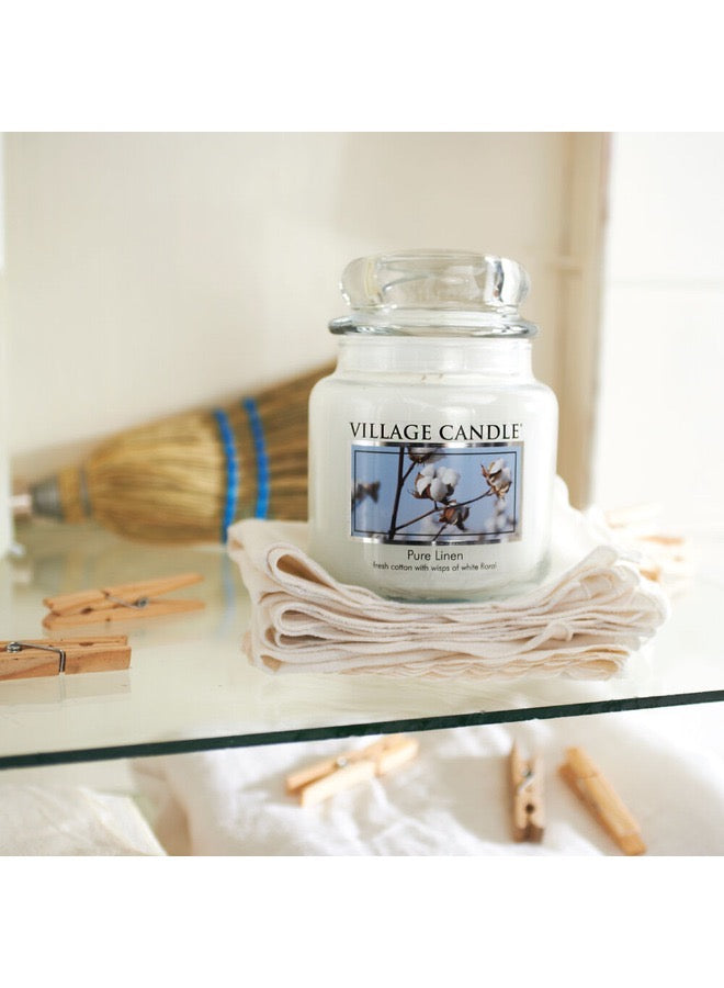 Village Candle Pure Linen Fresh Cotton Small.