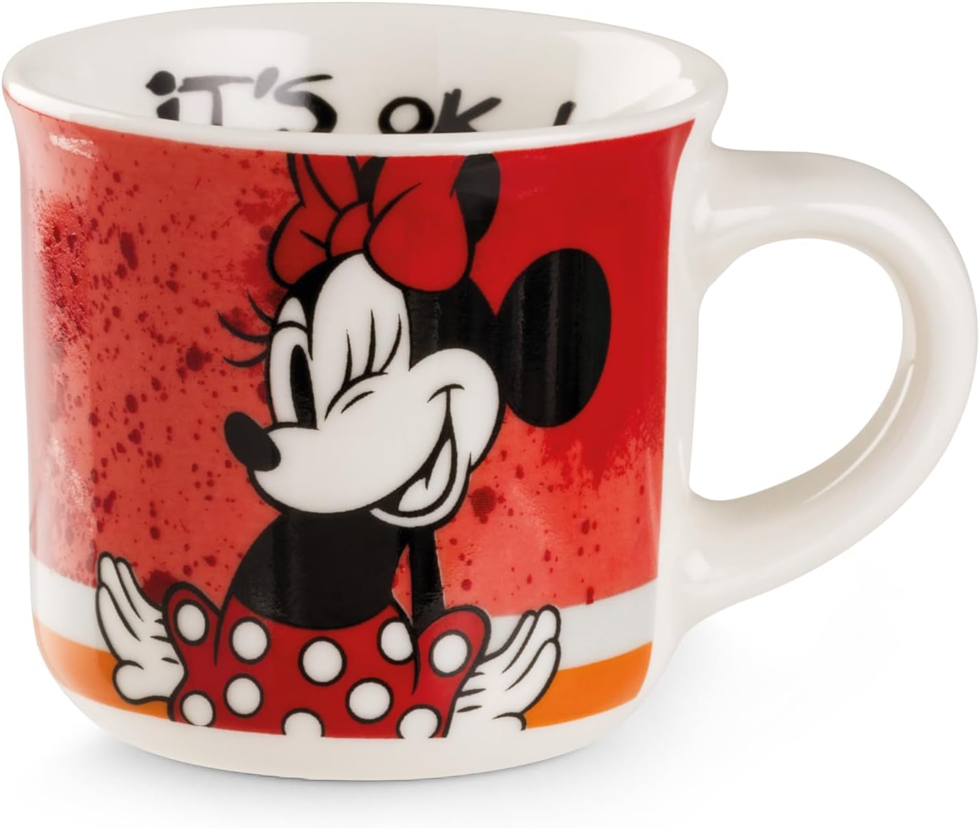 Egan Mini Mug MICKEY I AM & MINNIE I AM – 80ml Espresso Cup | Disney Collectible Mug | New Bone China | Microwave & Dishwasher Safe | Gift for Coffee & Tea Lovers (MINNIE RED).
