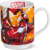 Egan Marvel Stackable Mug in Tin Box – Porcelain Coffee Mug Featuring Spider-Man, Captain America, Hulk, Iron Man & Thor – Dishwasher & Microwave Safe (350ml, IRON MAN).