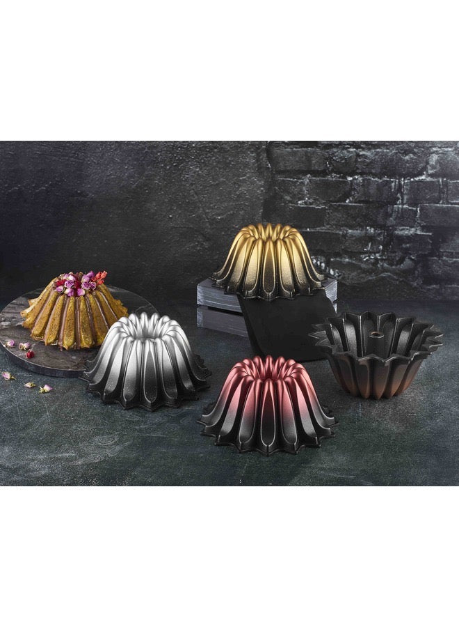 Granite Cake mould 24 cm Die Cast Primrose Gold.