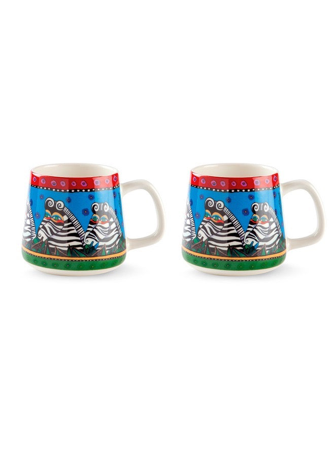 Set 2 Mug Laurel Burch Jungle Azure.