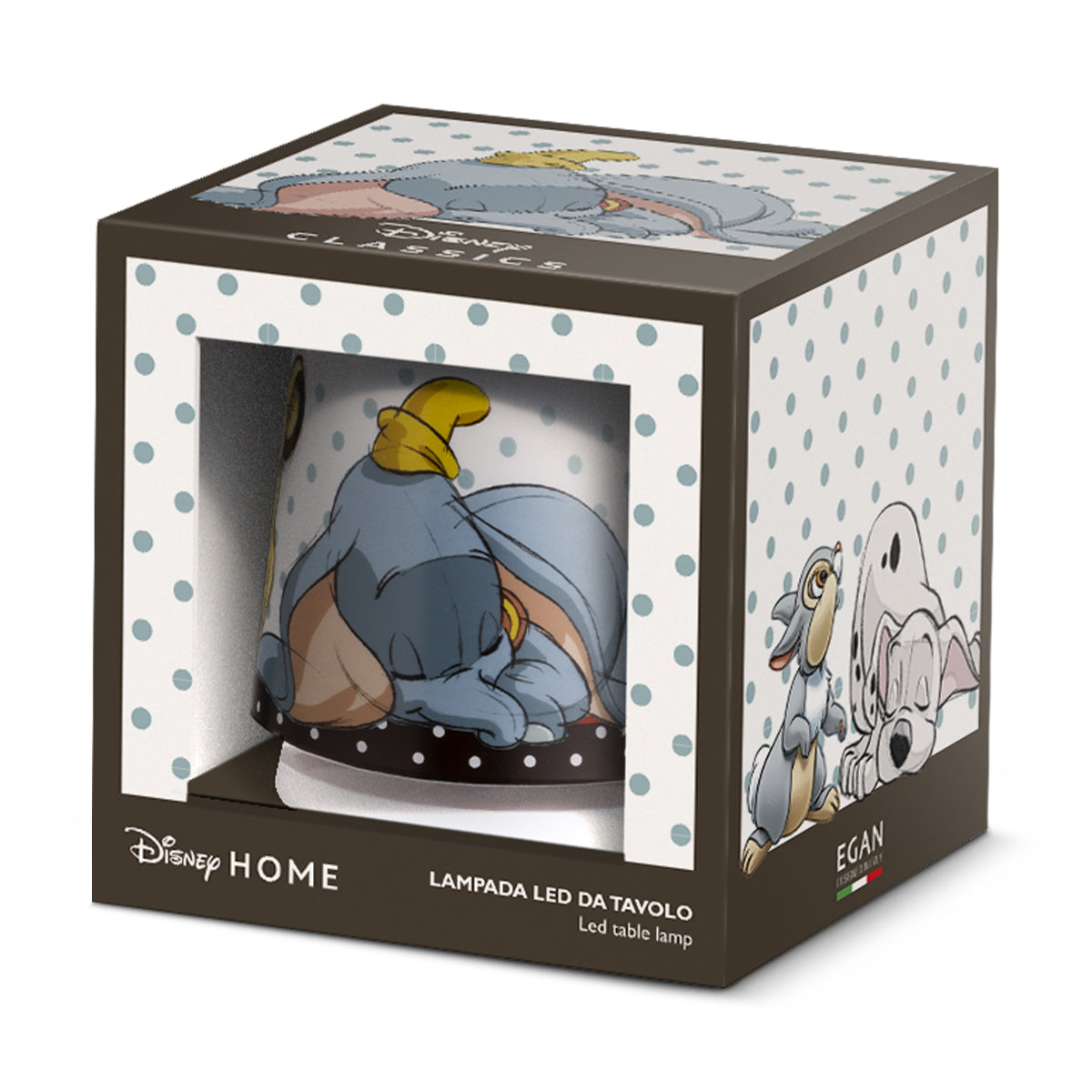 مصباح طاولة LED من إيغان ديزني - قابل لإعادة الشحن عبر منفذ USB مع حامل تلسكوبي - مصباح من مجموعة حكايات الحيوانات. مصنوع من مادة ABS باللون الأحمر. الأبعاد: 11.5 × 11.5 سم. (حكايات الحيوانات) 