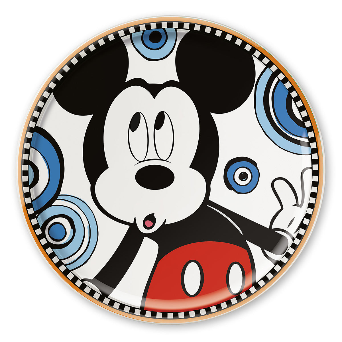 ROUND PLATE MICKEY Forever &amp; Ever Pizza Plate D.31