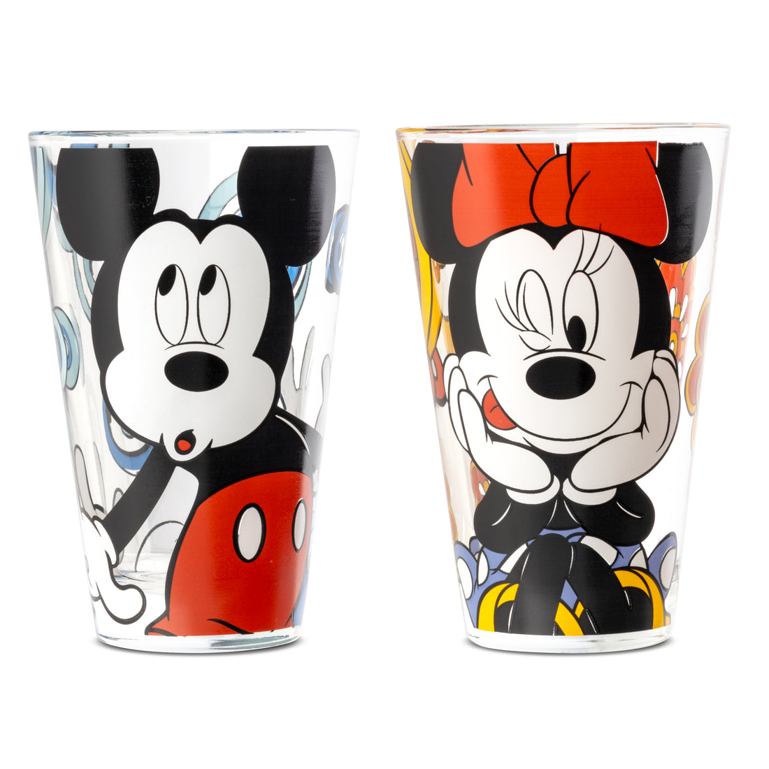 SET 2 PCS GLASS MICKEY E MINNIE Forever &amp; Ever ML 310