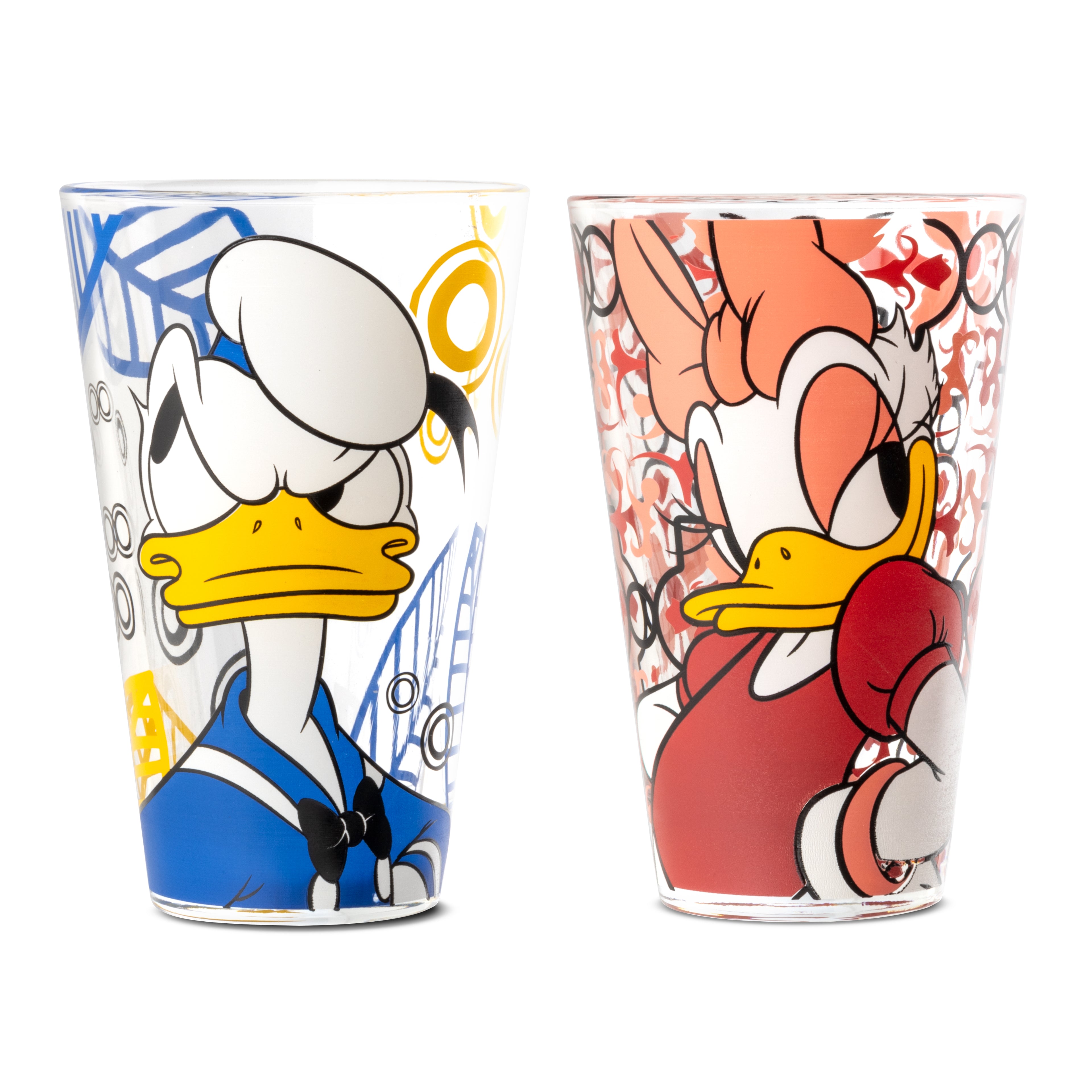 SET 2 PCS GLASS DONALD E DAISY Forever &amp; Ever ML 310