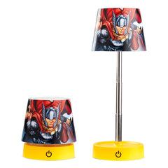 EGAN Marvel Thor LED Table Lamp (11 cm), Warm Light, USB Powered, Adjustable Height 10–27 cm, ABS Desk & Bedside Night Light, Superhero Room Décor Gift