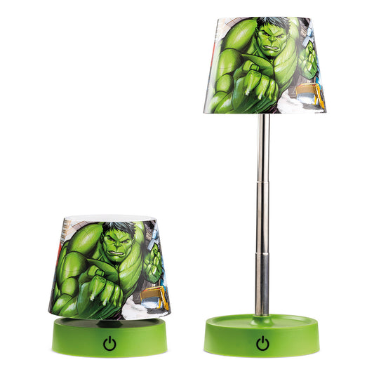 EGAN Marvel Hulk LED Table Lamp (11 cm) – Adjustable Height 10–27 cm, Warm Light, USB Powered Desk/Night Light, ABS – Kids Room Decor & Gift