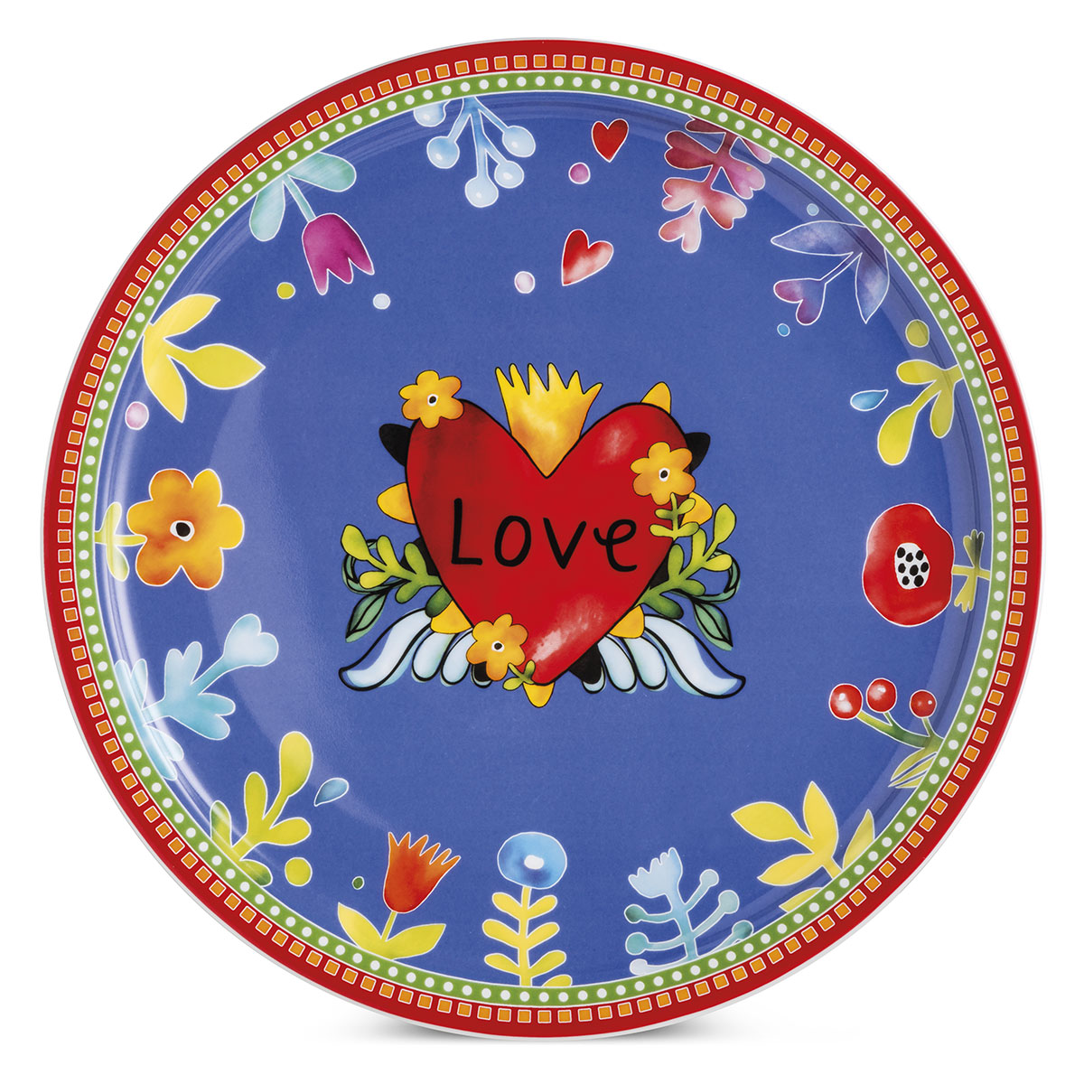 Love Red Cake Plate D.31