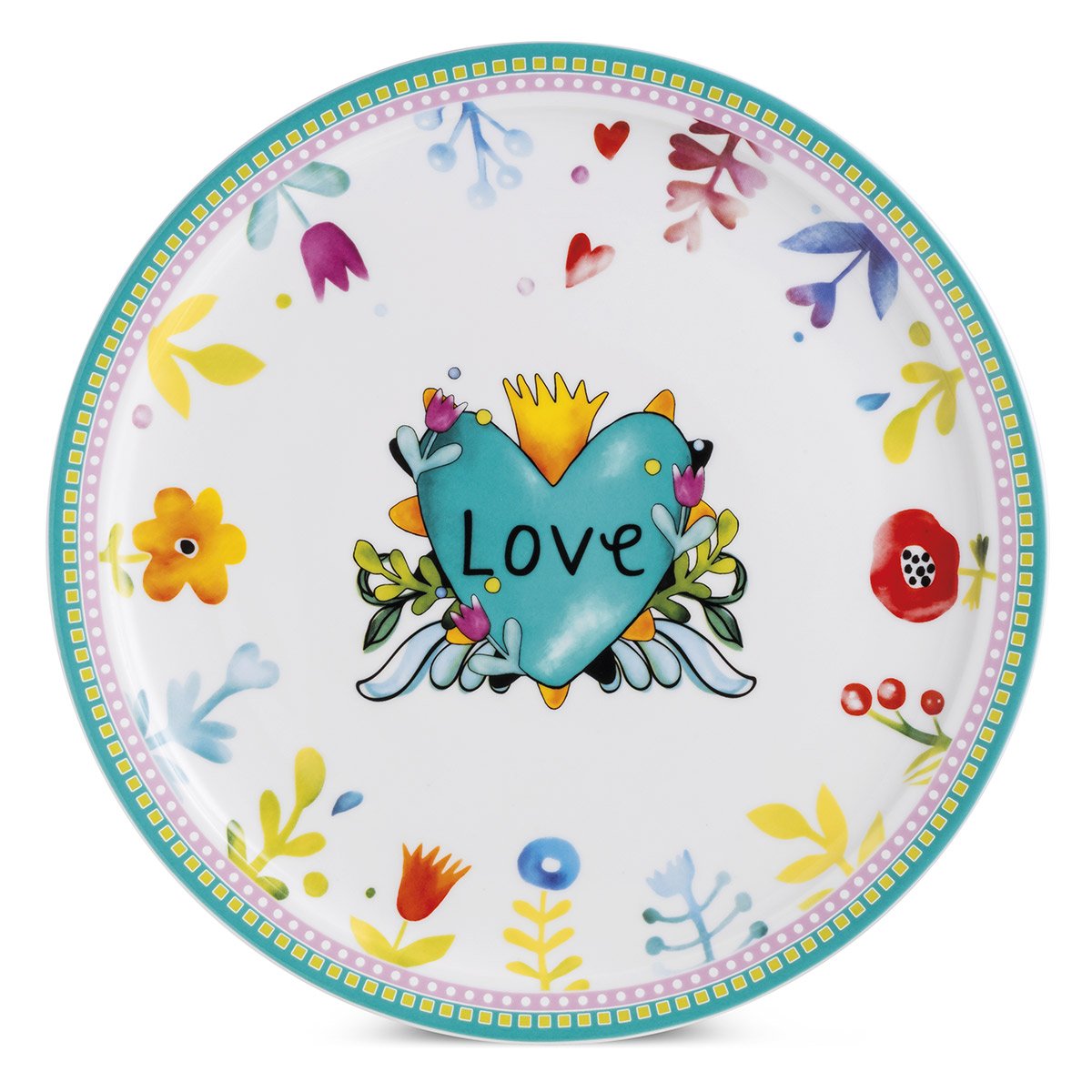 Love Turquoise Cake Plate D.31