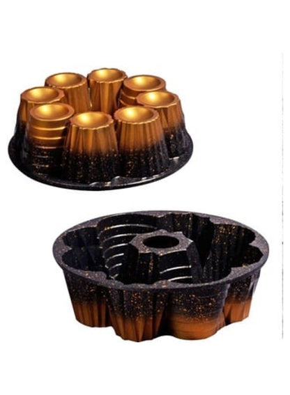 Non Stick Granite Muffin Cake Mould 26 cm Copper