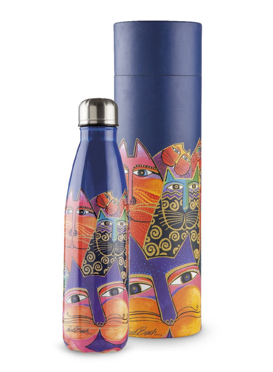 Water Bottle Laurel Burch Fantastic Felines Blue ML.500.