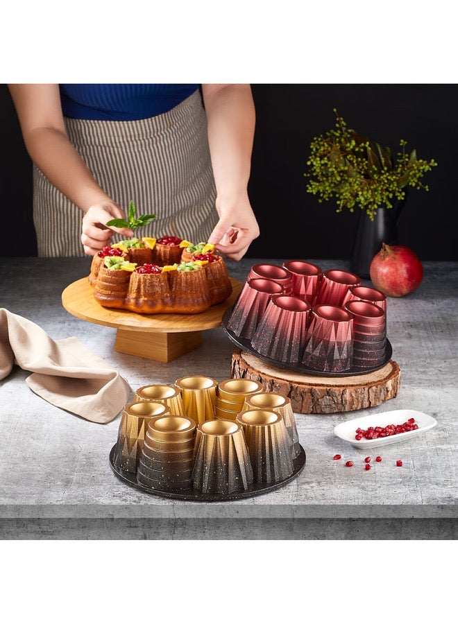 Non Stick Granite Muffin Cake Mould 26 cm Copper.