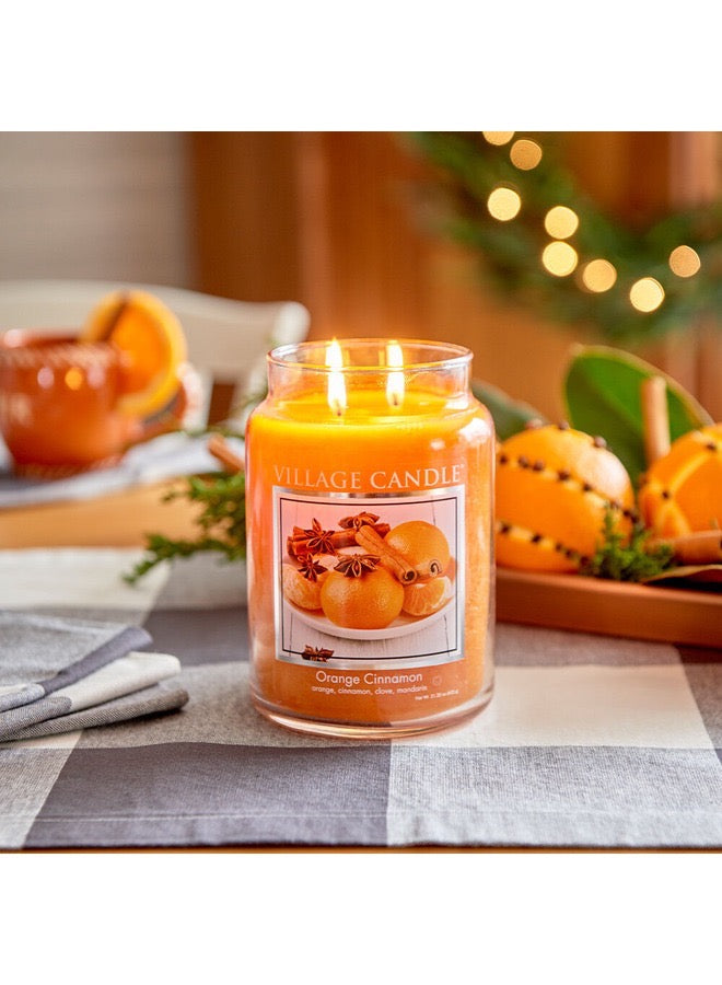 Village Candle Orange Cinnamon Medium.