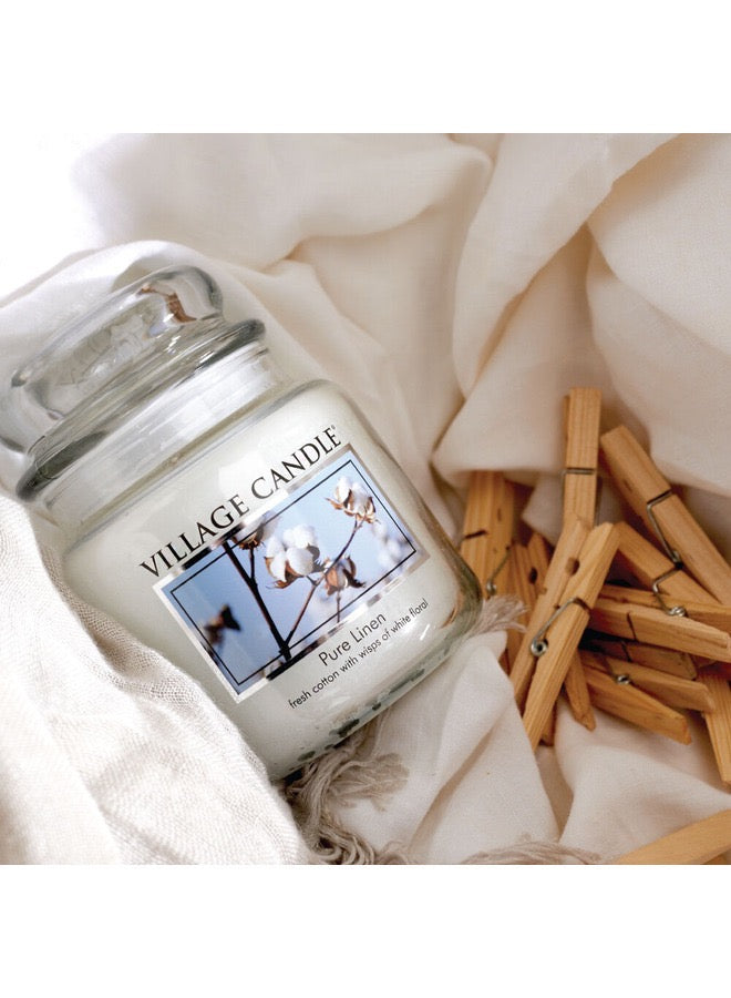Village Candle Pure Linen Fresh Cotton Small.