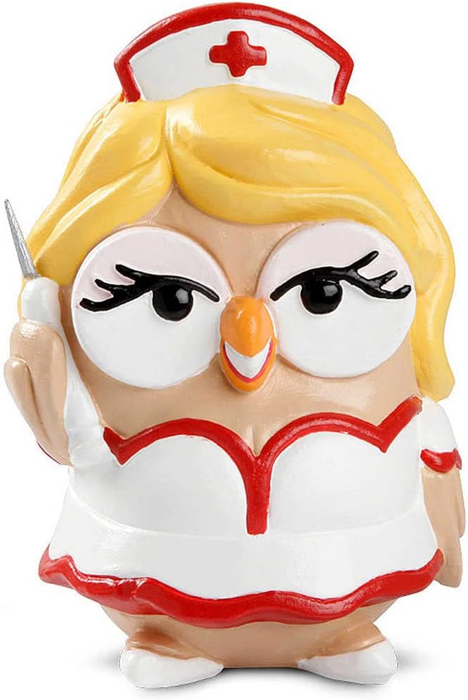 Goofi Nurse Figurine | Handcrafted Ceramic Collectible (8 x 8 x 10 cm).