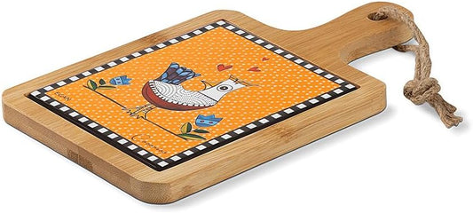 Egan Chopping Board Cocoricò Orange 24x15 CM – Premium Wood and Ceramic.