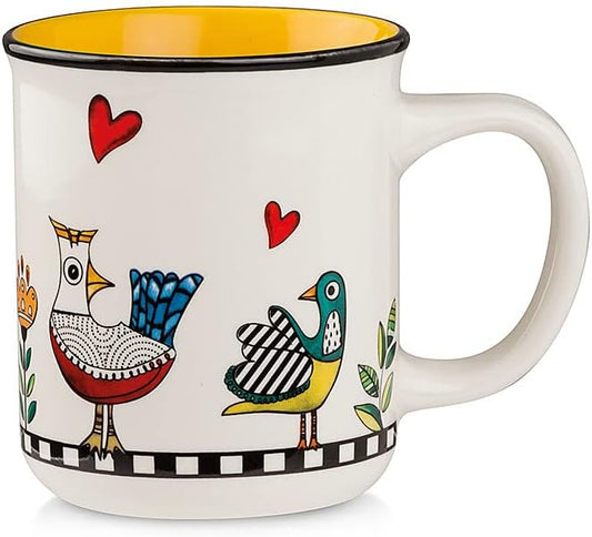 Egan Mug collection Cocoricò. Object made of yellow porcelain. The reference is 228012..