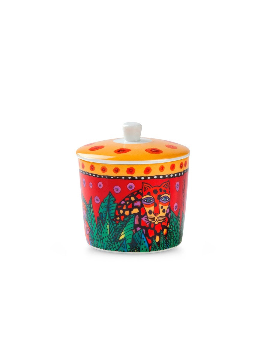 Sugar Bowl Laurel Burch Jungle Red