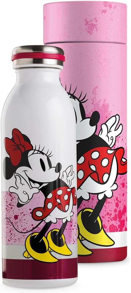 Egan Minnie Mouse I AM Water Bottle 500ml – Premium Stainless Steel Bottle for Hot & Cold Drinks | Leak-Proof, Stylish & Durable (RED).