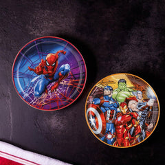 Egan Marvel Spider-Man & Avengers Serving Plate 31 cm - Porcelain Dinner Plate – Superhero Plate for Marvel Fans – Microwave & Dishwasher Safe – Kitchen Collection (SPIDERMAN)