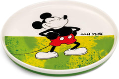 Egan Mickey Mouse Side Plate – 20cm Round Dessert Plate in GREEN | New Bone China | Microwave & Dishwasher Safe | Disney Dinnerware Collection (GREEN)