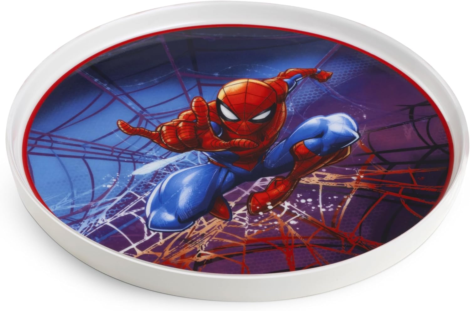 Egan Marvel Spider-Man & Avengers Side Plate 20cm - New Bone China Dessert Plate – Microwave & Dishwasher Safe – Superhero Plate for Marvel Fans – Tableware (SPIDERMAN).