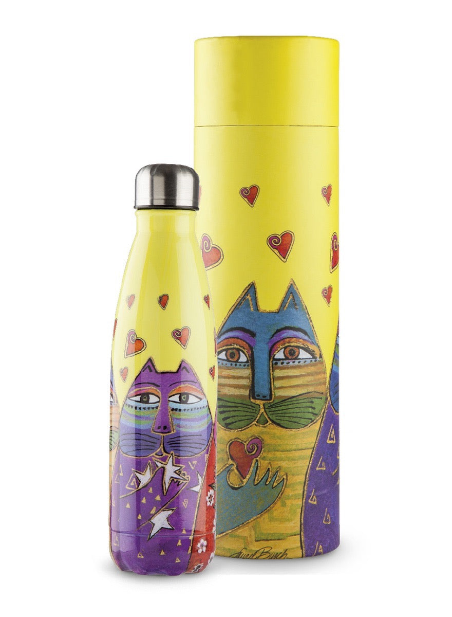 Water Bottle Laurel Fantastic Felines Song Yellow ML.500