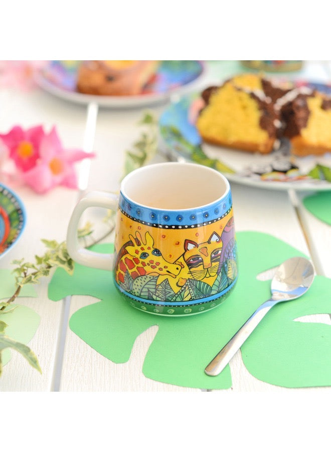 Set 2 Mugs Laurel Burch Jungle Yellow