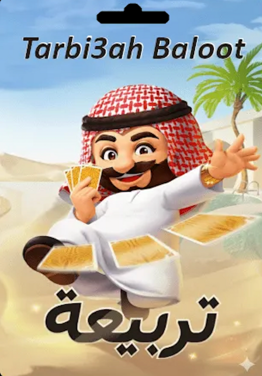 Tarbi3ah Baloot Gift Card – 94,300 Gold Coins.